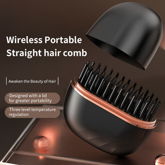 MINI WIRELESS HAIR STRAIGHTENING COMB – PORTABLE MULTIFUNCTIONAL HAIR STYLING TOOL